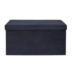 COFFRE BANC PLIABLE RETRO BLEU NUIT