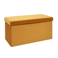 COFFRE BANC PLIABLE RETRO MOUTARDE