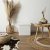 COFFRE POUF PLIABLE BOUCLETTE BLANC