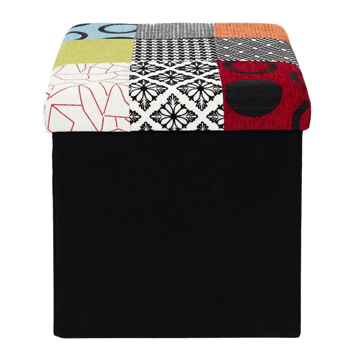 COFFRE POUF PLIABLE PATCHWORK