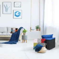 COFFRE POUF PLIABLE PATCHWORK