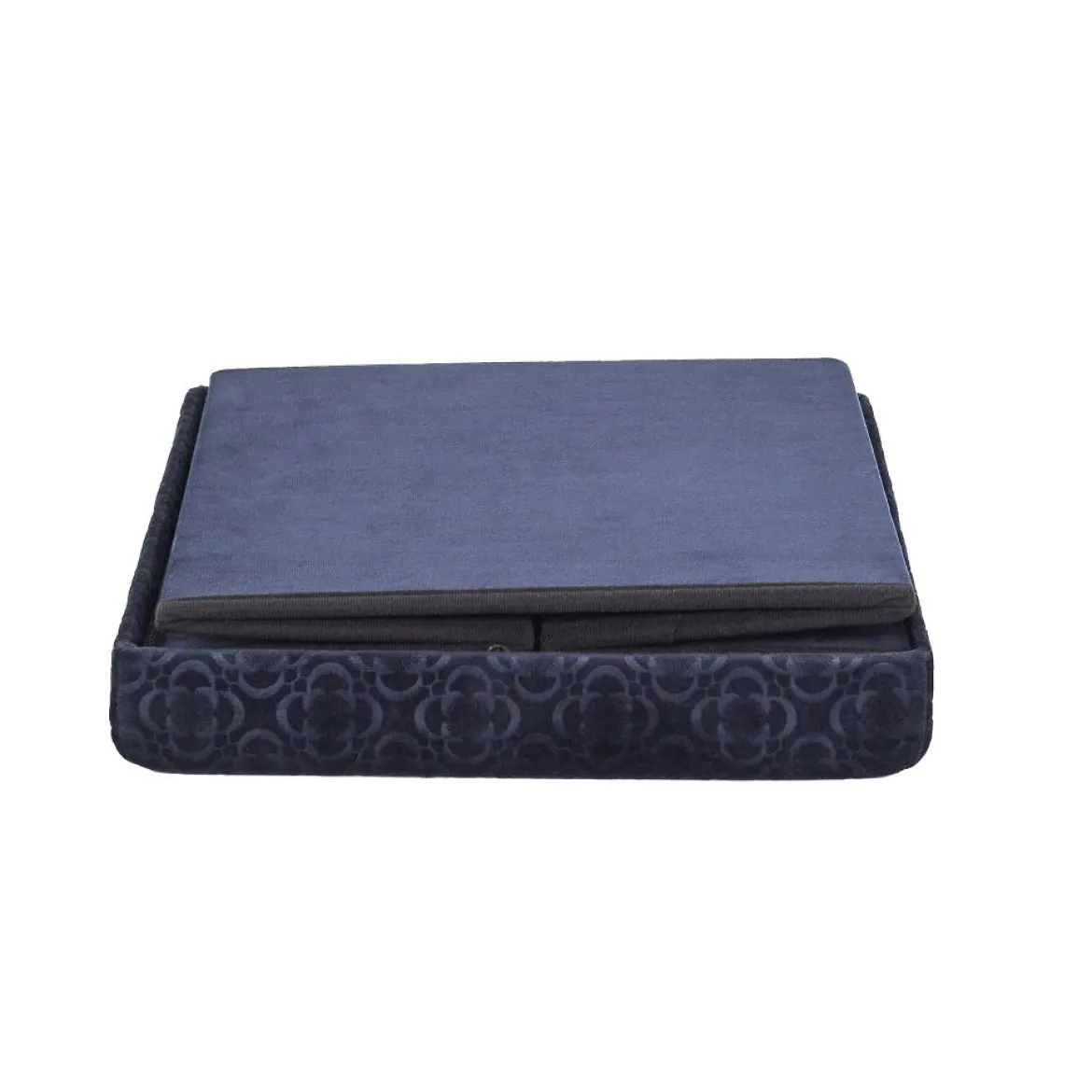 COFFRE POUF PLIABLE RETRO BLEU NUIT