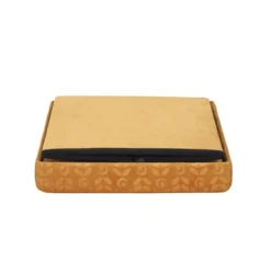 COFFRE POUF PLIABLE RETRO MOUTARDE