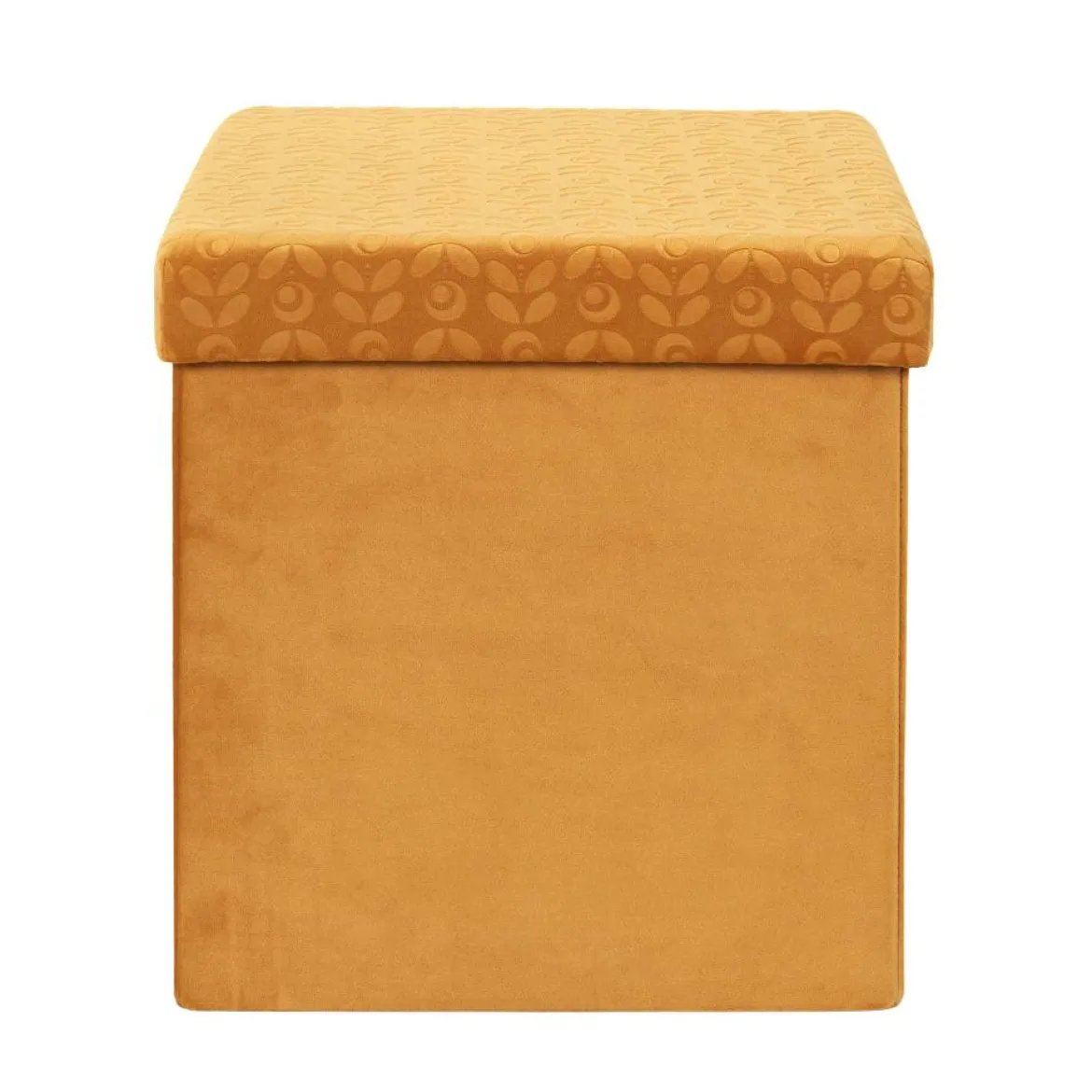COFFRE POUF PLIABLE RETRO MOUTARDE