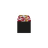 COFFRE POUF PLIABLE WAX ROUGE 38X38 CM