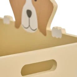 COFFRE ROULETTES CHIEN D.48X28X42CM