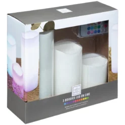 COFFRET 3 BOUGIE LED AVEC TELECOMMANDE
