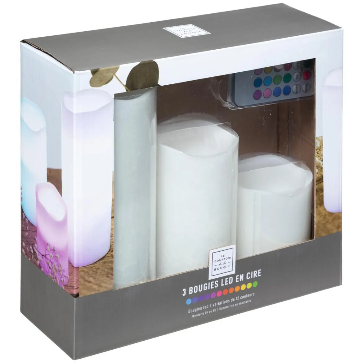 COFFRET 3 BOUGIE LED AVEC TELECOMMANDE