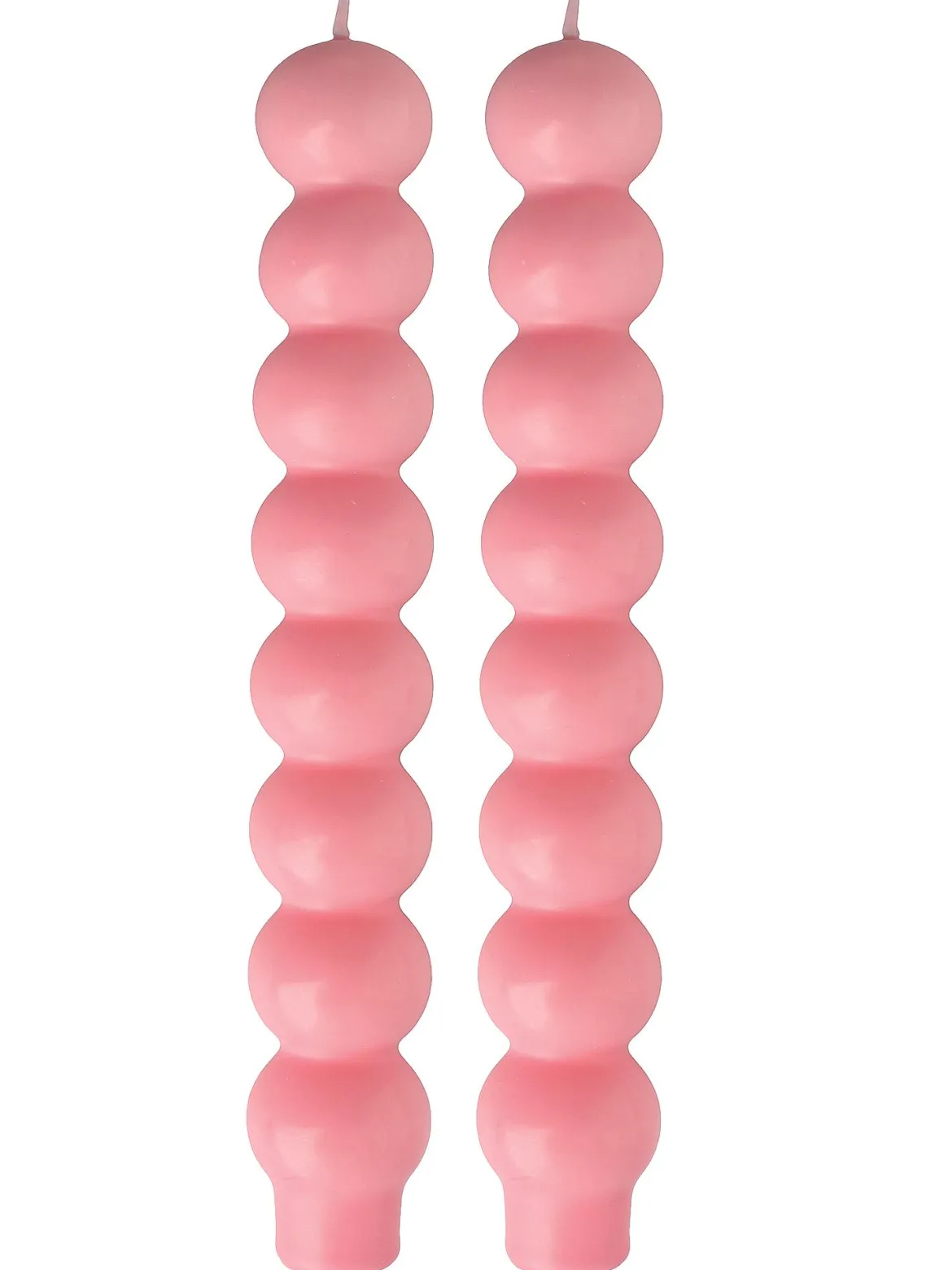 COFFRET 2 BOUGIES BOULES ROSES 3.5X23CM