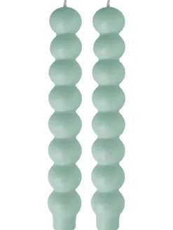 COFFRET 2 BOUGIES BOULE VERTE 3.5X23CM