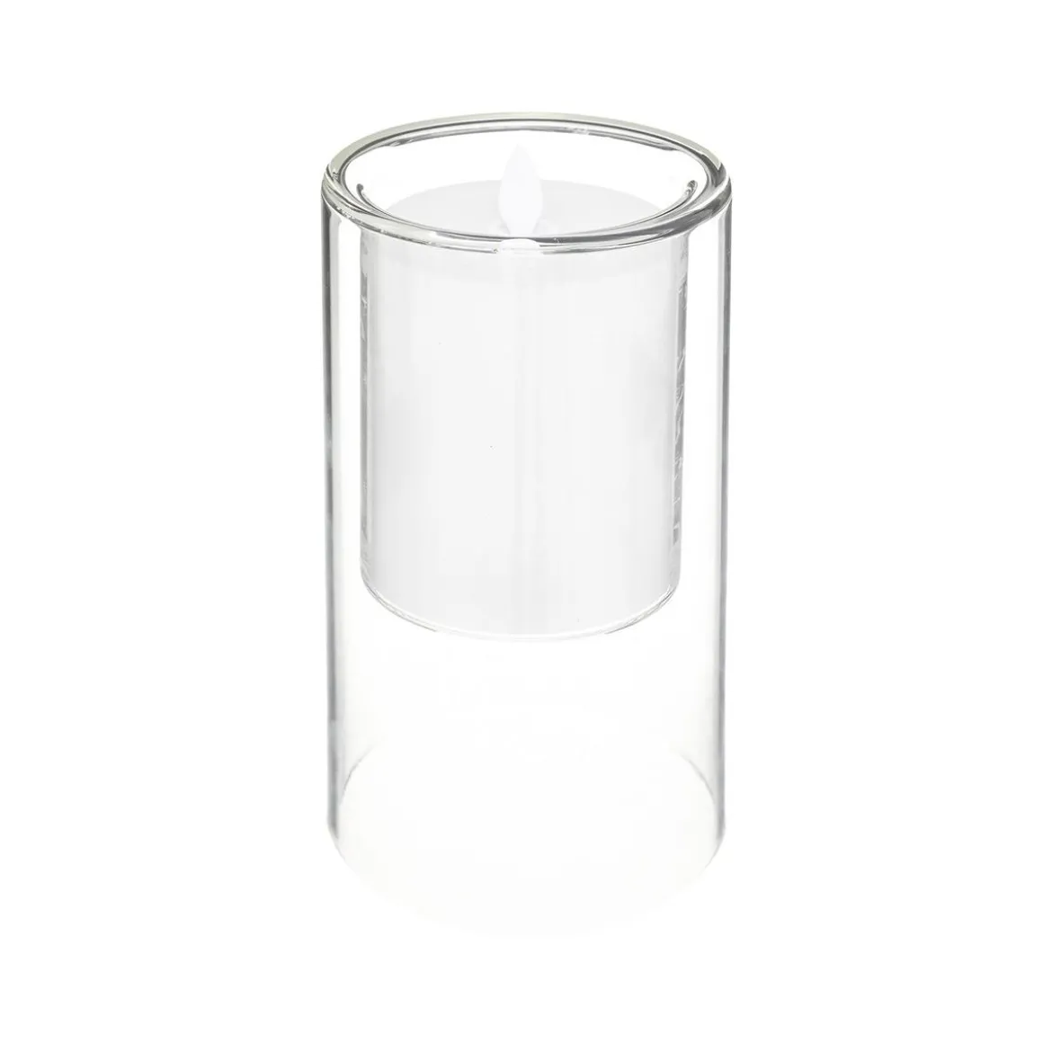 COFFRET 3 BOUGIES DOUBLE VERRE LED