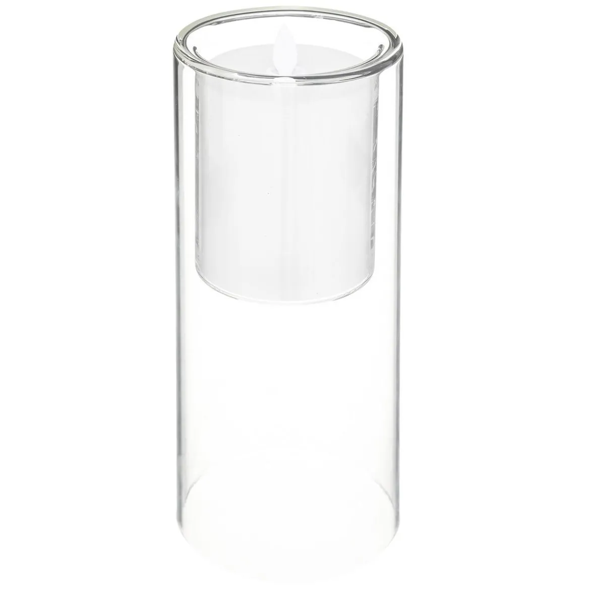 COFFRET 3 BOUGIES DOUBLE VERRE LED