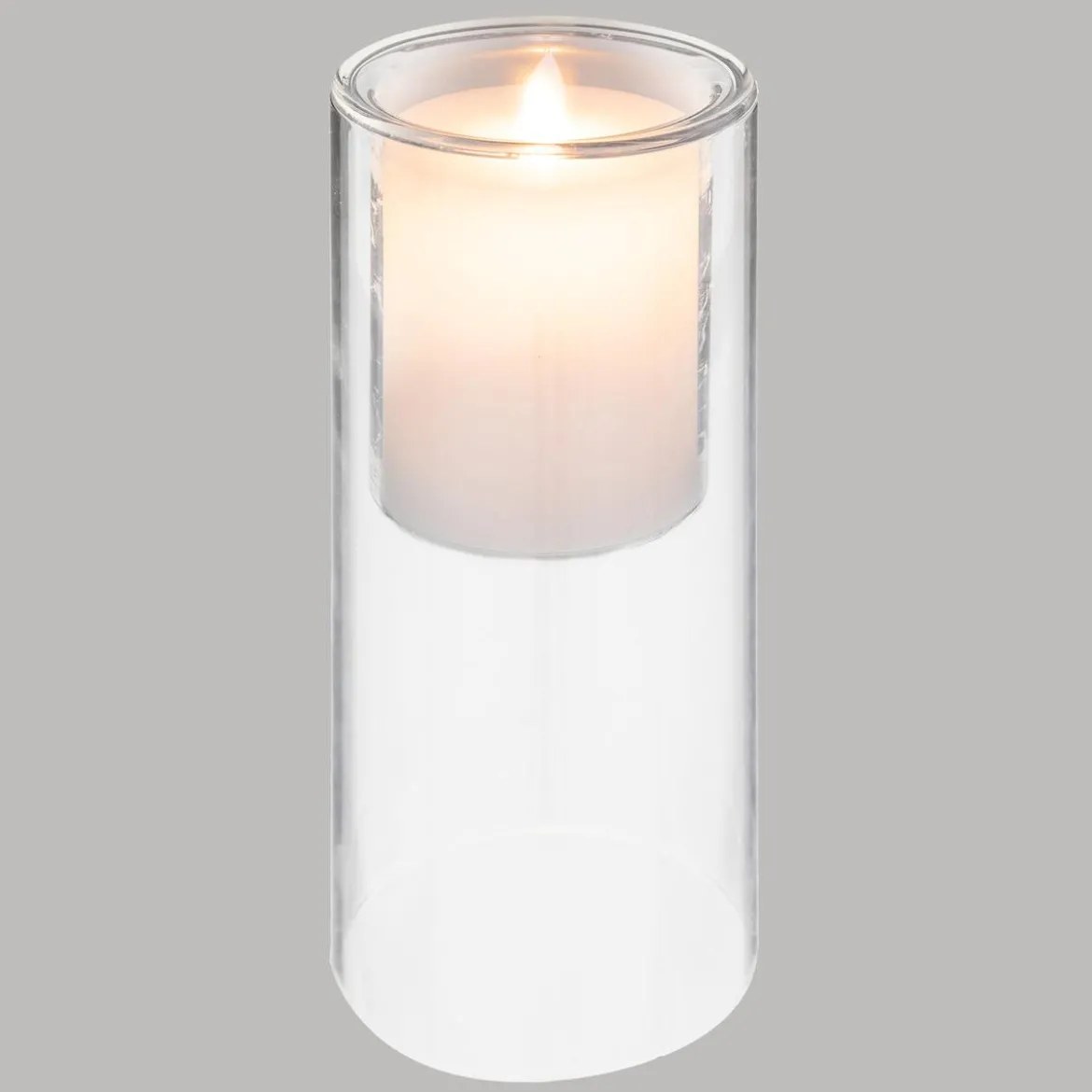 COFFRET 3 BOUGIES DOUBLE VERRE LED