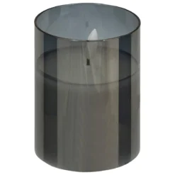 COFFRET 3 BOUGIES LED VERRE SENA NOIR
