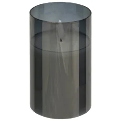 COFFRET 3 BOUGIES LED VERRE SENA NOIR