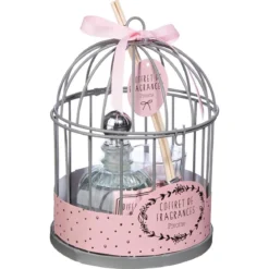 COFFRET CAGE AVEC DIFFUSEUR ET BOUGIE LOLA
