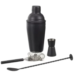 COFFRET COCKTAIL 4 ACCESSOIRES NOIRS