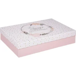 COFFRET EMPREINTE FLEURS D.38X8.4X26.8CM