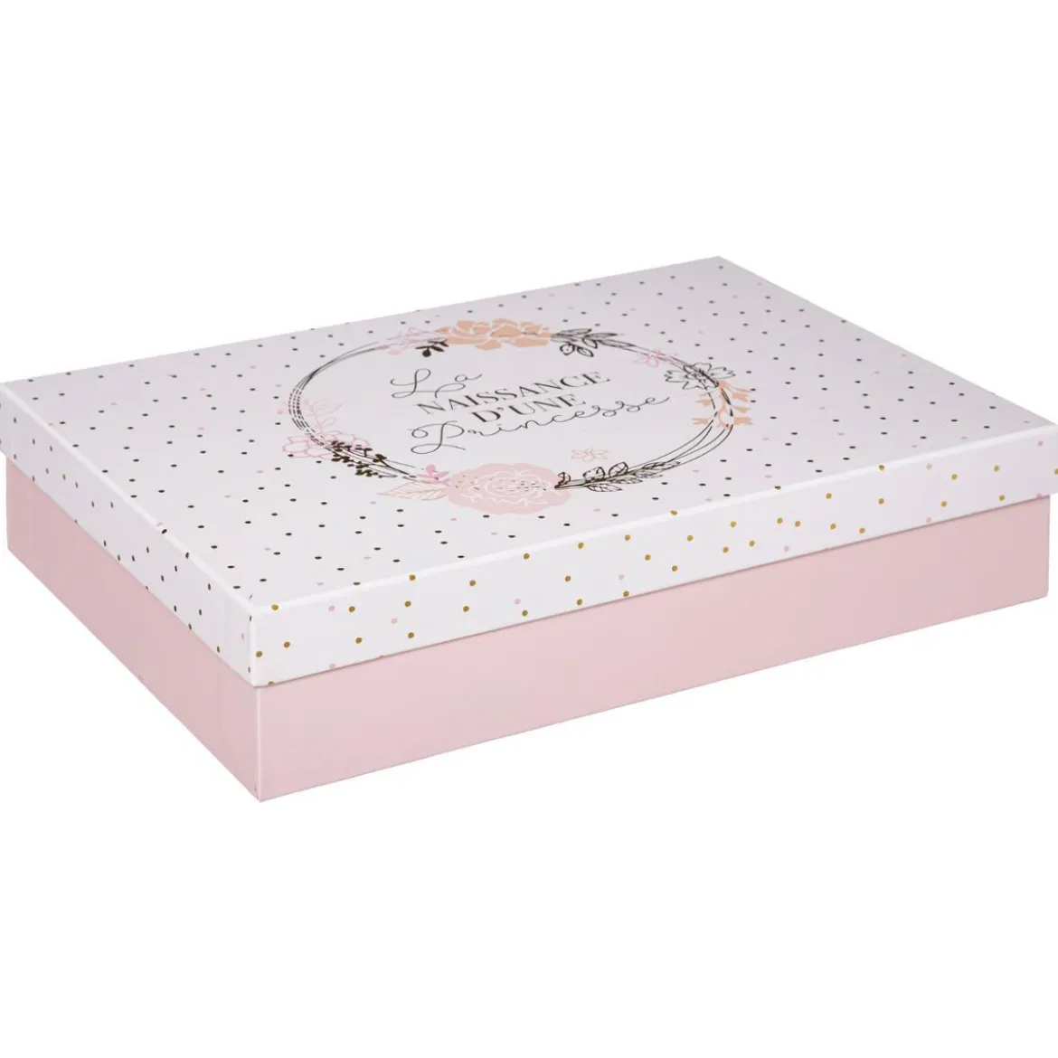 COFFRET EMPREINTE FLEURS D.38X8.4X26.8CM
