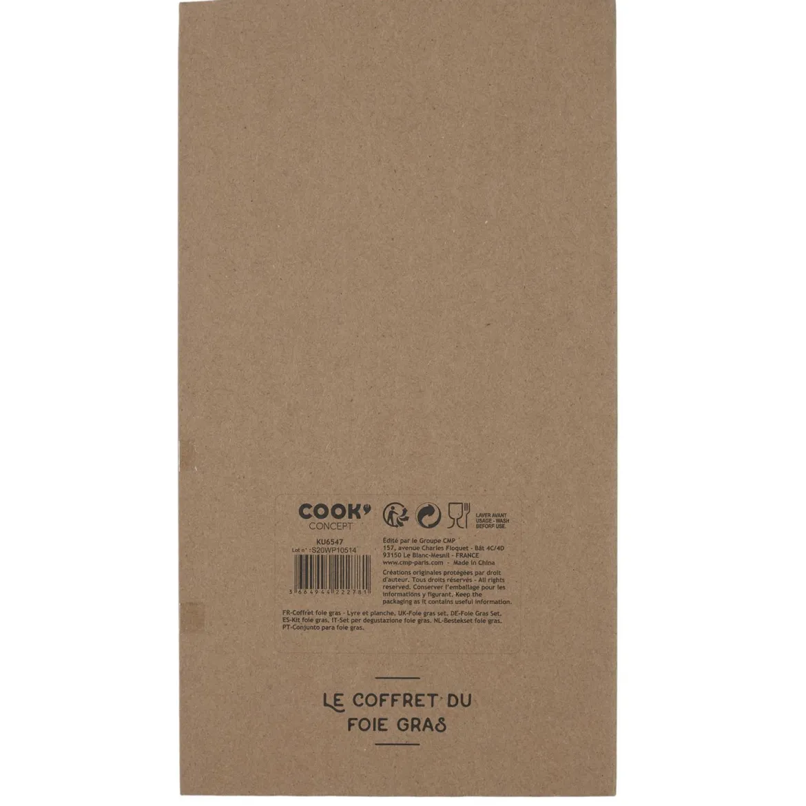 COFFRET FOIE GRAS LYRE ET PLANCHE DECOUPE