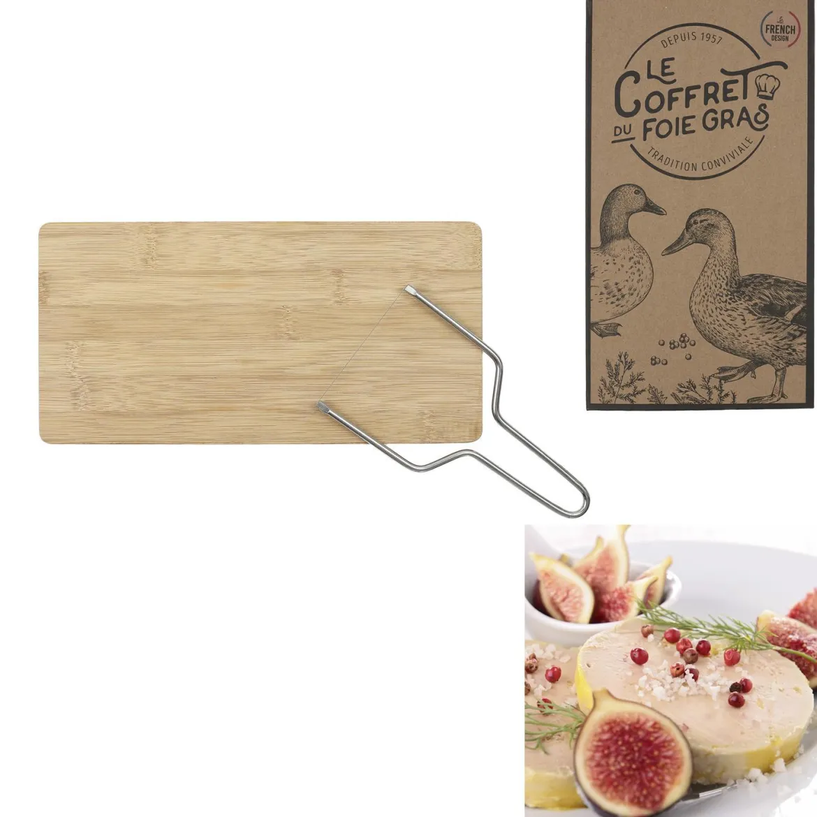 COFFRET FOIE GRAS LYRE ET PLANCHE DECOUPE