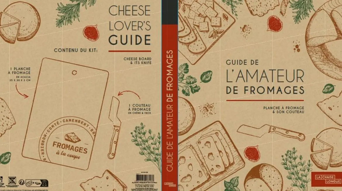 COFFRET LIVRE PLANCHE FROMAGE ET COUTEAU