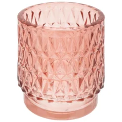 COFFRET PHOTOPHORE OUDY AVEC 4 BOUGIES ROSE