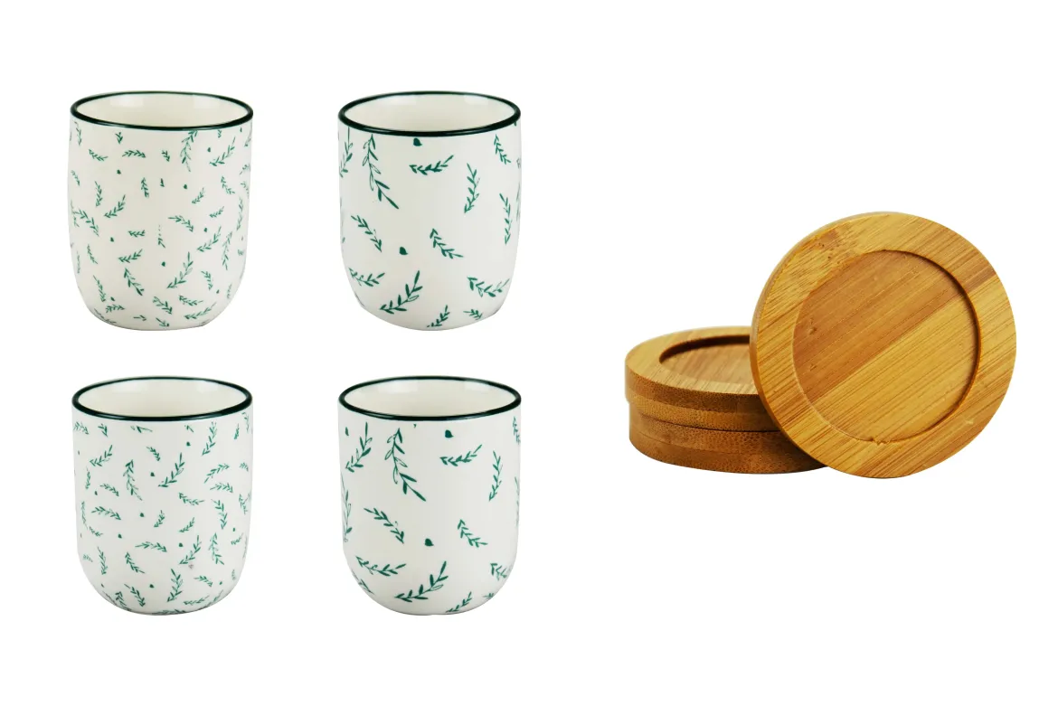 COFFRET 8 PIECES VEGETAL 10CL PORCELAINE