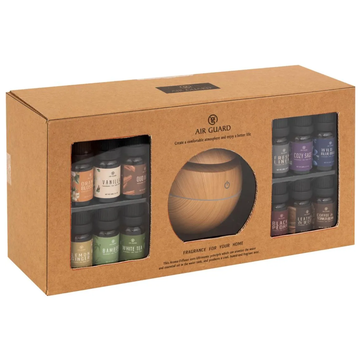 COFFRET SENTEUR GIRO 12 HUILES PARFUMEES ET DIFFUSEUR