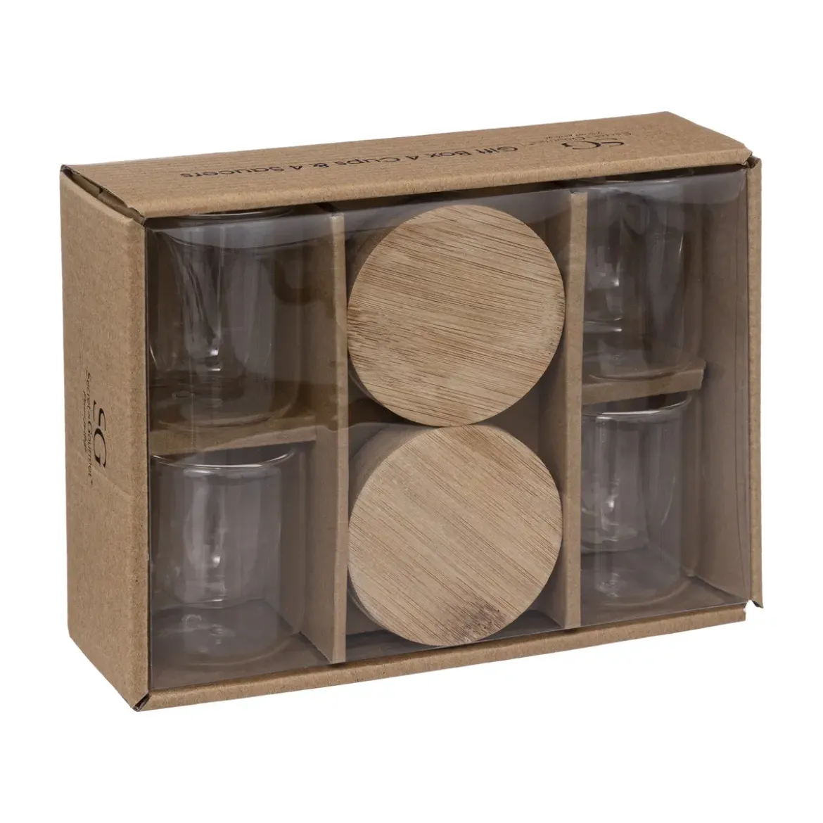 COFFRET 4 TASSES CLEA BAMBOU 8CL