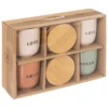 COFFRET 4 TASSES MOTS 10CL