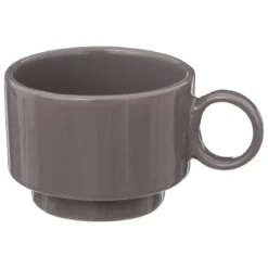 COFFRET 4 TASSES RETRO GRIS 10CL
