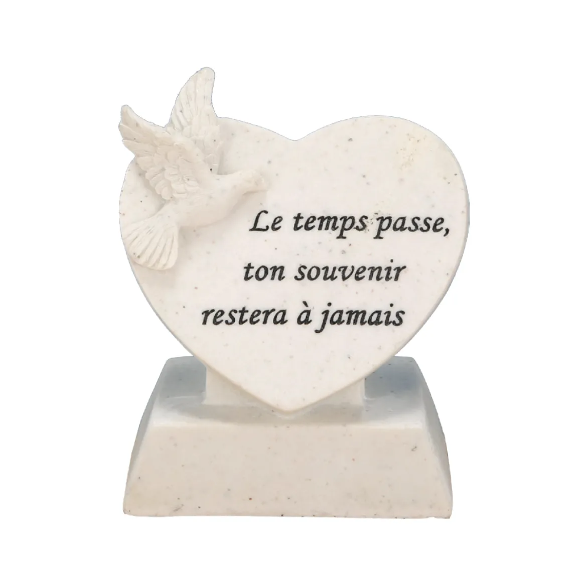 COLOMBE SUR COEUR H.10CM