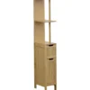COLONNE PETIT ESPACE BAMBOU 2 ETAGERES ET 2 PORTES MAHE