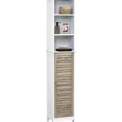 COLONNE STRUCTURE MDF   1 PORTE ET ETAGERES EXTERIEURES  INT