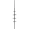 COLONNE TELESCOPIQUE METAL PEINT 4 ETAGERES NOIR MAT
