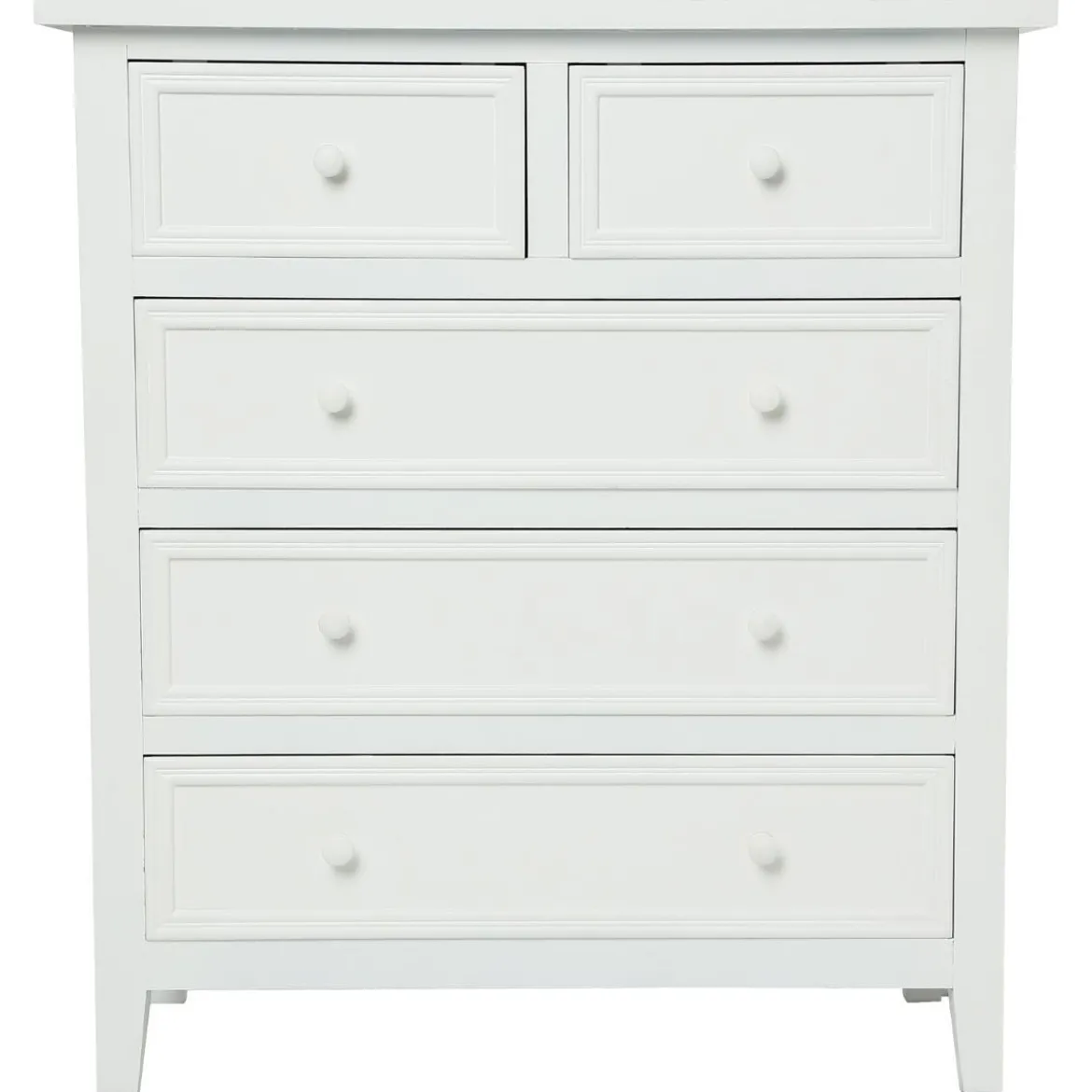 COMMODE 5 TIROIRS BLANC CHARME