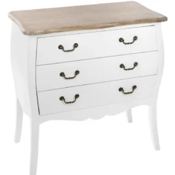 COMMODE 3 TIROIRS BLANC CHRYSA