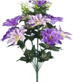 COMPOSITION BOUQUET VIOLET H.57CM