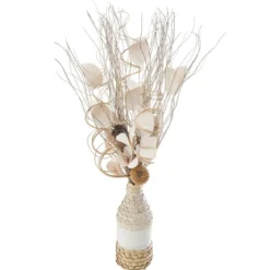 COMPOSITION ET VASE OSIER H.50CM