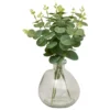 COMPOSITION EUCALYPTUS VERRE URICE H.35CM
