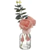 COMPOSITION FLEUR VERRE CARMEN H.30CM