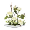 COMPOSITION ROSE COUPELLE CERAMIQUE H.36.5CM