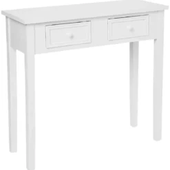 CONSOLE 2 TIROIRS BLANC CHARME