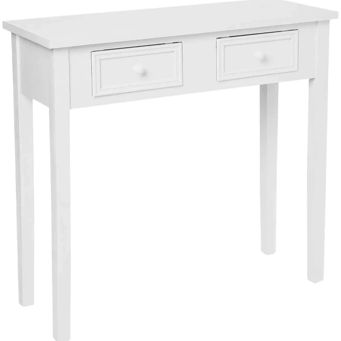 CONSOLE 2 TIROIRS BLANC CHARME