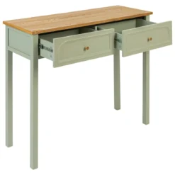 CONSOLE 2 TIROIRS MOHEA VERT CELADON L.100CM