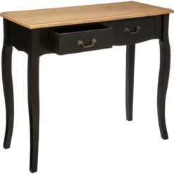 CONSOLE 2 TIROIRS NOIR CHRYSA