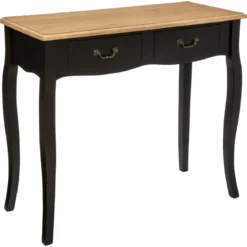CONSOLE 2 TIROIRS NOIR CHRYSA
