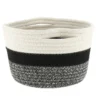 CORBEILLE D.32X20CM NATUREL NOIR CHINE