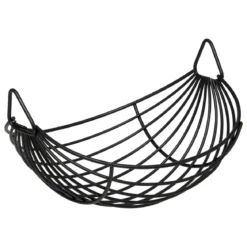 CORBEILLE A FRUITS BALANCIER 2 NIVEAUX METAL NOIR